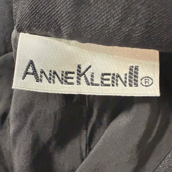 Vintage 90s Anne Klein II Black Wool Pencil Skirt Size 6 Waist 25″ Slit 5″ - Picture 6 of 6